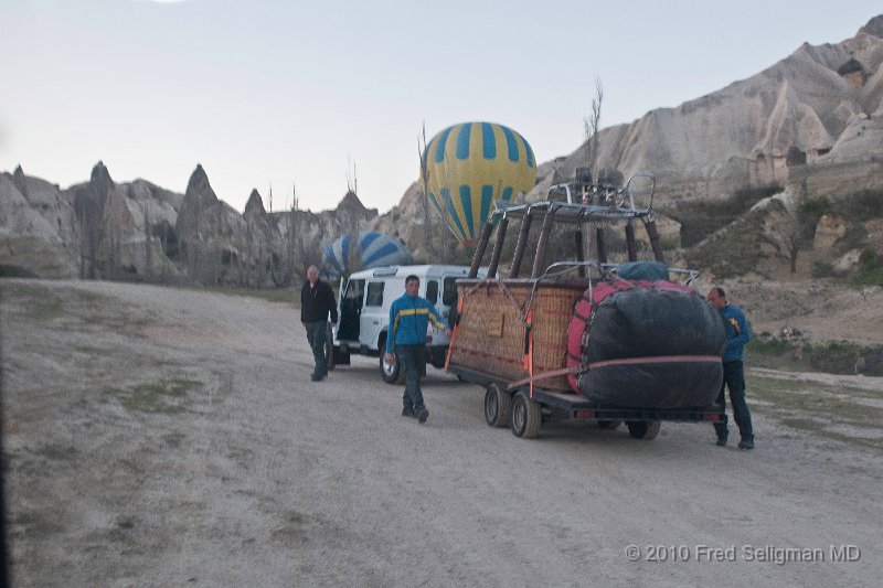 20100405_062514 D300.jpg - The highlight of a trip to Cappadocia is a hot air balloon ride.  This is how the balloon arrives at the take-off point